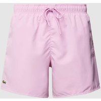 Lacoste Badehose mit Logo-Patch Modell 'Basic' in Rosa, Größe XXL von Lacoste