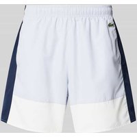 Lacoste Badehose mit Logo-Patch in Hellblau, Größe L von Lacoste