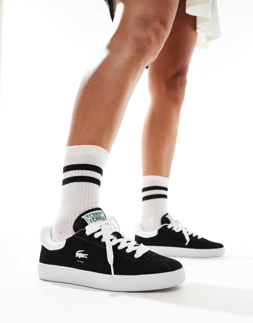 Lacoste - Baseshot 223 - Sneaker aus Wildleder in Schwarz von Lacoste