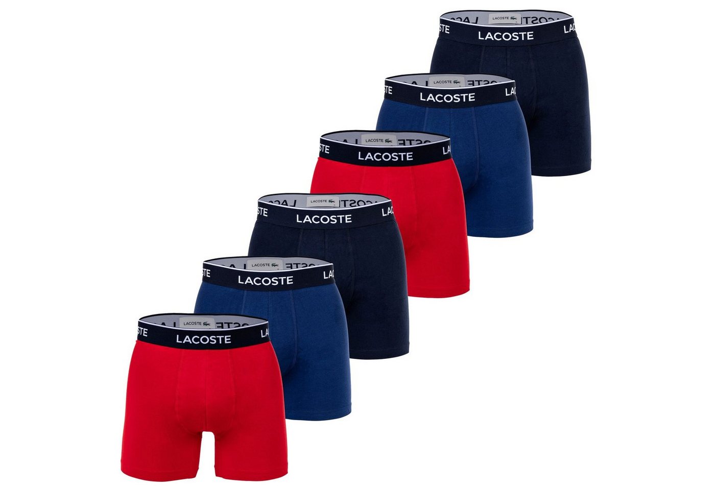 Lacoste Boxer Herren Boxershorts, 6er Pack - Boxer Briefs von Lacoste