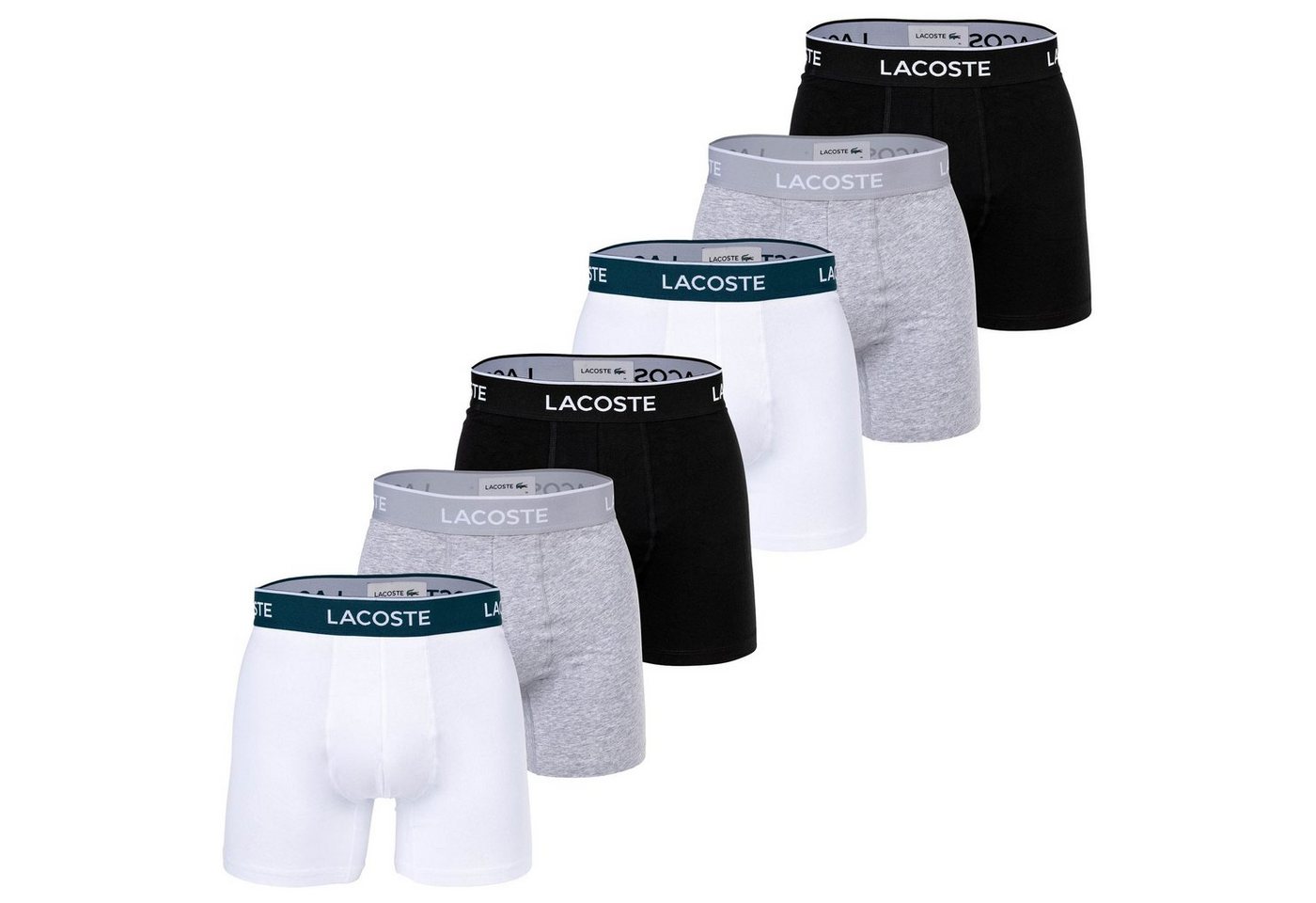 Lacoste Boxer Herren Boxershorts, 6er Pack - Boxer Briefs von Lacoste