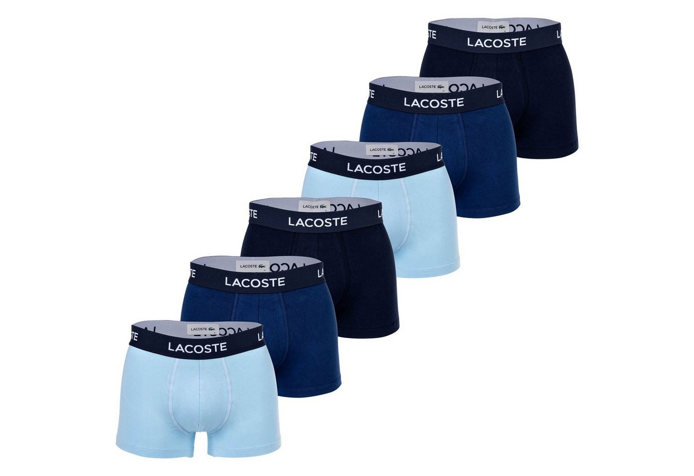 Lacoste Boxer Herren Boxershorts, 6er Pack - Trunks, Casual von Lacoste