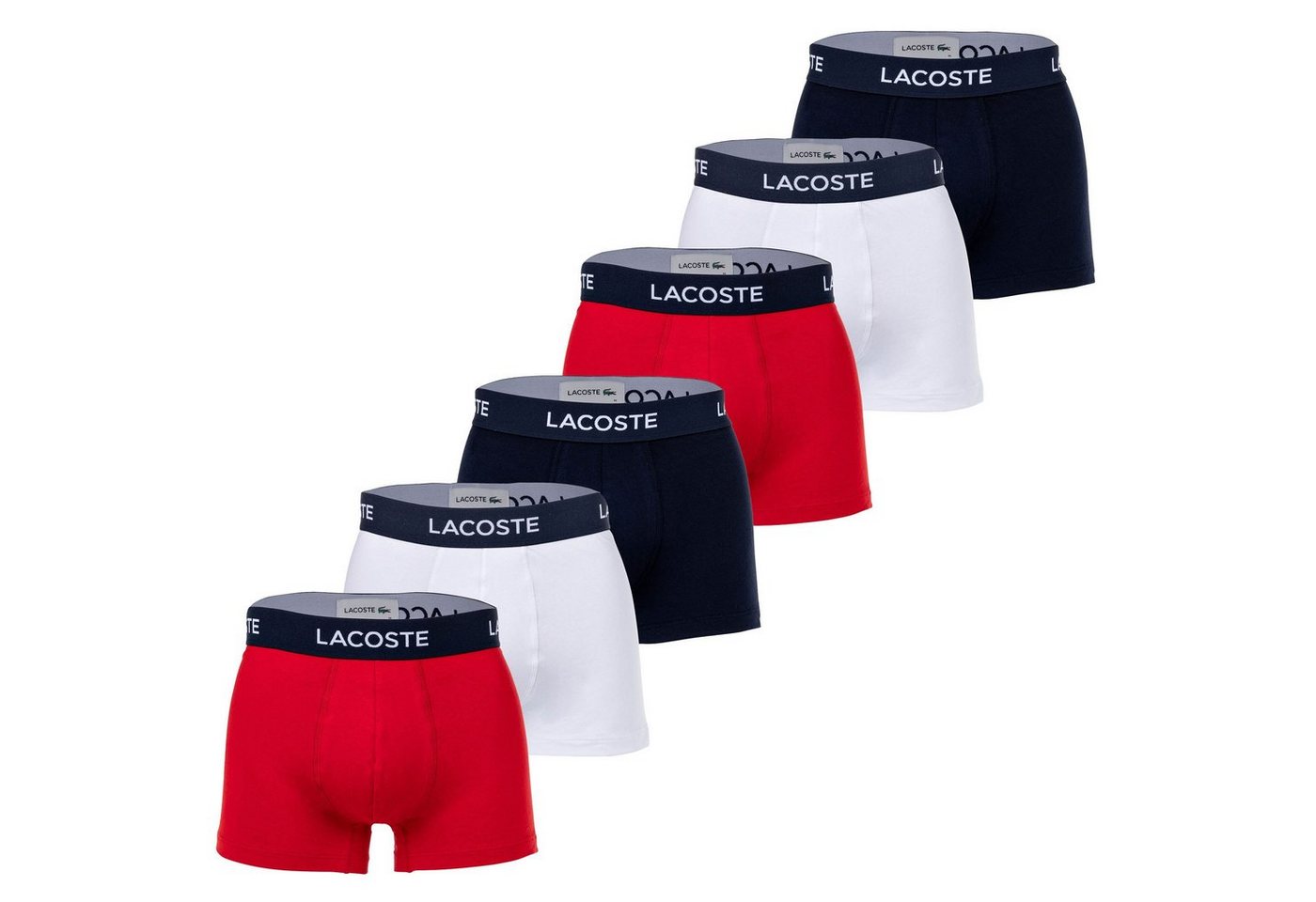 Lacoste Boxer Herren Boxershorts, 6er Pack - Trunks, Casual von Lacoste