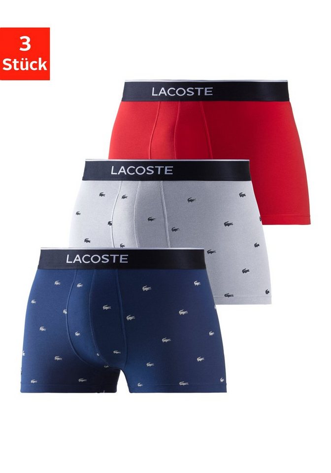 Lacoste Boxershorts eng Boxershorts Lacoste Herren Premium (Packung, 3-St., 3er-Pack) aus Stretch-Baumwolle im 3er-Pack von Lacoste