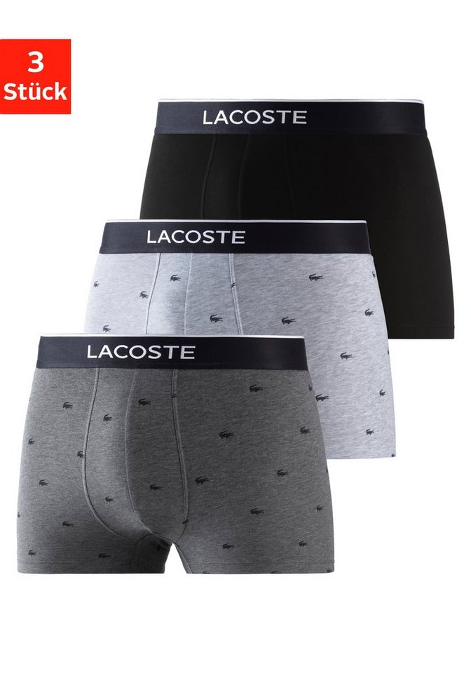 Lacoste Boxershorts eng Boxershorts Lacoste Herren Premium (Packung, 3-St., 3er-Pack) aus Stretch-Baumwolle im 3er-Pack von Lacoste