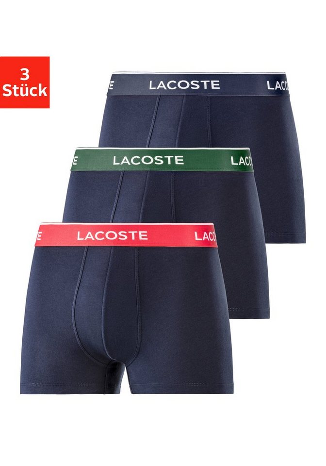 Lacoste Boxershorts eng Boxershorts Lacoste Herren Premium (Packung, 3-St., 3er-Pack) mit Lacoste Logobund von Lacoste