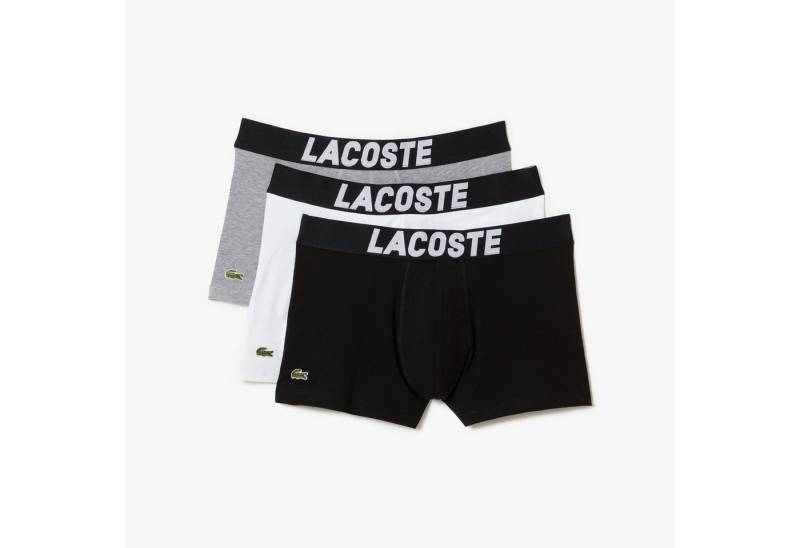 Lacoste Boxershorts Trunk Trunks mit Logo im 3 Pack aus Baumwolljersey (3-St) von Lacoste