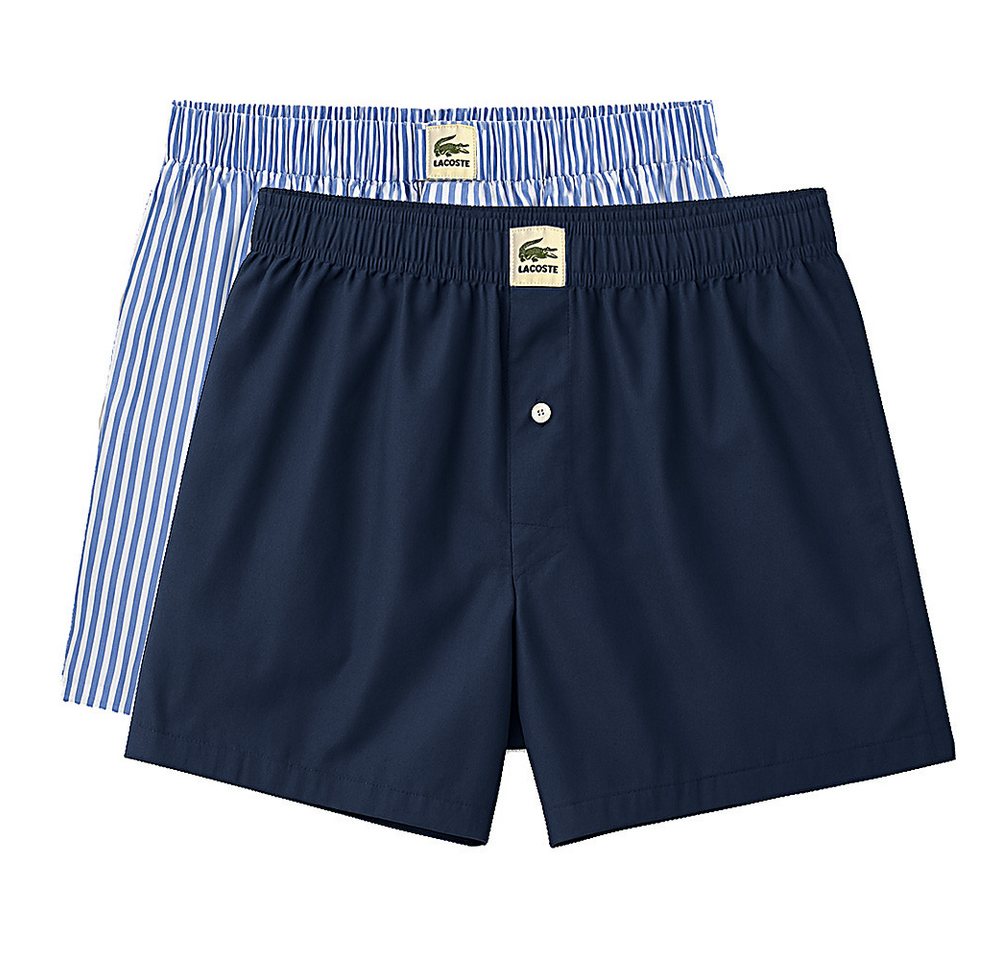 Lacoste Boxershorts Web-Boxer 2er Pack Woven Boxer Herren Unterwäsche von Lacoste