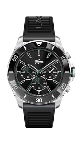 Lacoste Chronograph Quarz Uhr für Herren Kollektion TIEBREAKER mit Schwarzes Silikonarmband - 2011152 Lacoste Chronograph Quarz Uhr für Herren Kollektion TIEBREAKER mit Schwarzes Silikonarmband - 2011152 von Lacoste