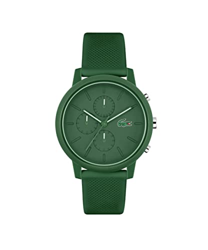 Lacoste Chronograph Quarz Uhr für Herren Kollektion Lacoste.12.12 Chrono mit Grünes Silikonarmband - 2011245 von Lacoste