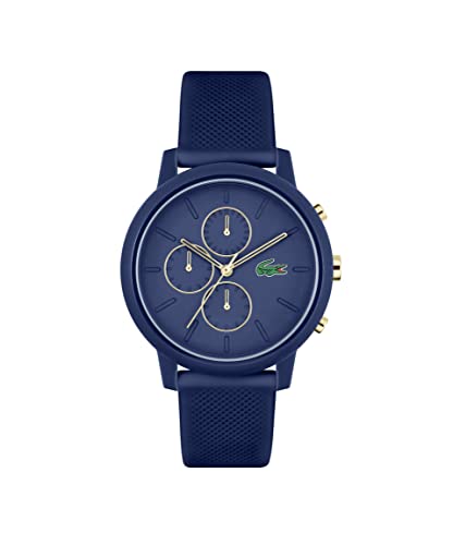 Lacoste Chronograph Quarz Uhr für Herren mit Marinblaues Silikonarmband - 2011248 von Lacoste