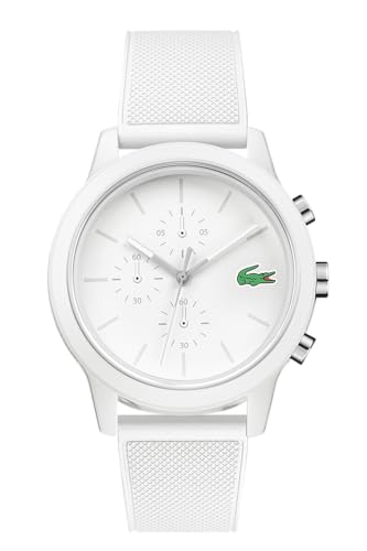 Lacoste Chronograph Quarz Uhr für Herren Kollektion LACOSTE.12.12 mit Weisses Silikonarmband - 2010974 Lacoste Chronograph Quarz Uhr für Herren Kollektion LACOSTE.12.12 mit Weisses Silikonarmband - 2010974 von Lacoste