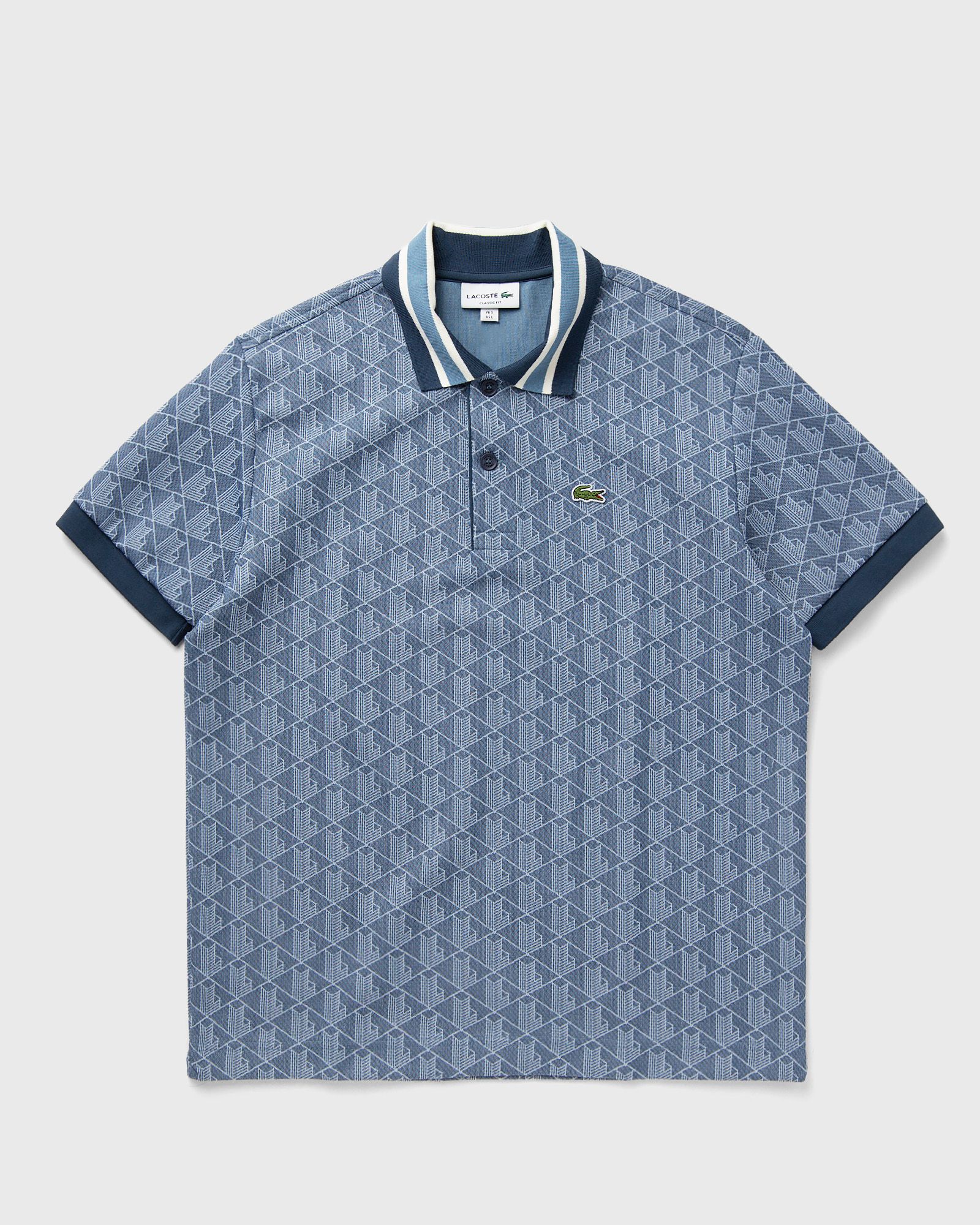 Lacoste Classic Fit Monogramm Polo men Polos grey in Größe:M von Lacoste
