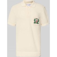 Lacoste Classic Fit Poloshirt mit Label-Stitching in Offwhite, Größe M von Lacoste