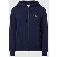 Lacoste Classic Fit Sweatjacke mit Kapuze in Marine, Größe S von Lacoste