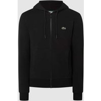 Lacoste Classic Fit Sweatjacke mit Kapuze in Black, Größe S von Lacoste