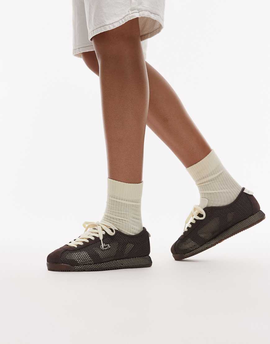 Lacoste - Club - Low Sneaker in Dunkelbraun-Brown von Lacoste