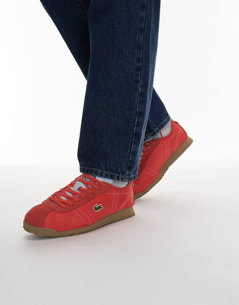 Lacoste - Club - Niedrige Netzstoff-Sneaker in Rosa von Lacoste