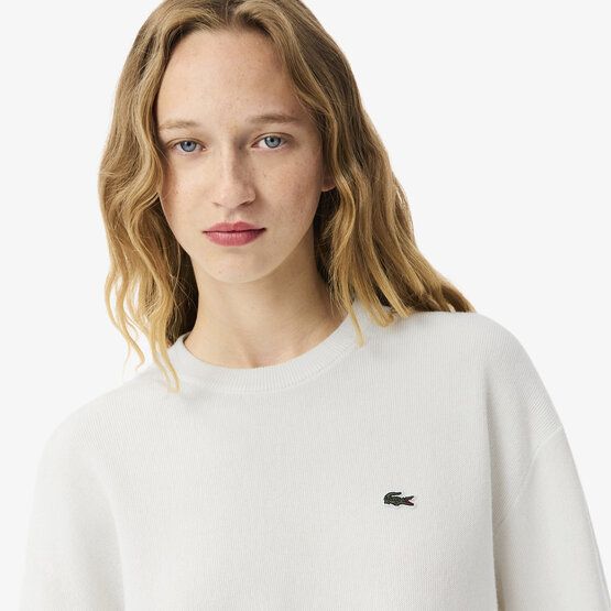 Lacoste Crewneck Pullover Strick offwhite von Lacoste