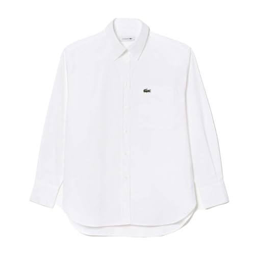 Lacoste Damen/Damen Oversize-Hemd mit Taschen, weiß, 38 von Lacoste