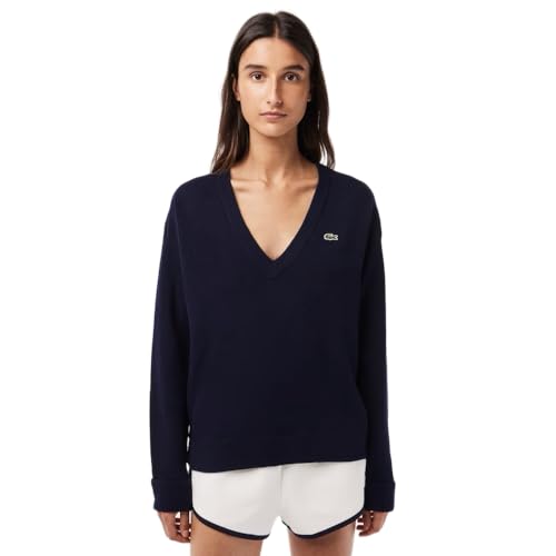 Lacoste Damen Af9554 Pullover, Marine, 36 von Lacoste