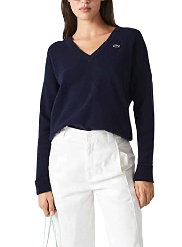 Lacoste Damen Af9554 Pullover, Marine, 42 von Lacoste