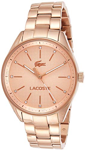 Lacoste Analog Quarzuhr für Damen mit Roségoldfarbenes Edelstahlarmband - 2000899 von Lacoste