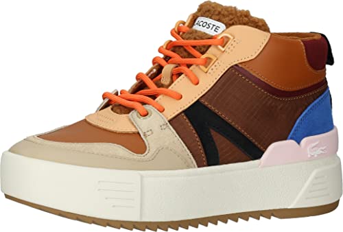 Lacoste Damen High-Top Sneaker L002 WNTR MID 2221 SFA, Frauen Halbschuhe,straßenschuhe,Strassenschuhe,Turnschuhe,BRAUN/ROSA (7E1),38 EU / 5 UK von Lacoste