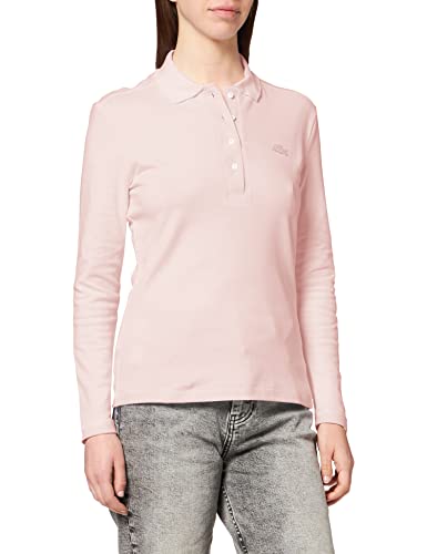 Lacoste Damen Langarm Slim Fit Polo, PF5464, Nidus, 36 von Lacoste