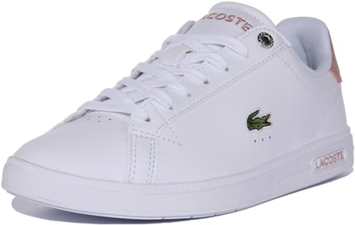 Lacoste Damen Low-Top Sneaker Graduate PRO 123 2 SFA, Frauen Halbschuhe,Turnschuhe,Laufschuhe,schnürschuhe,schnürer,Weiss/ROSA (1Y9),42 EU / 8 UK von Lacoste