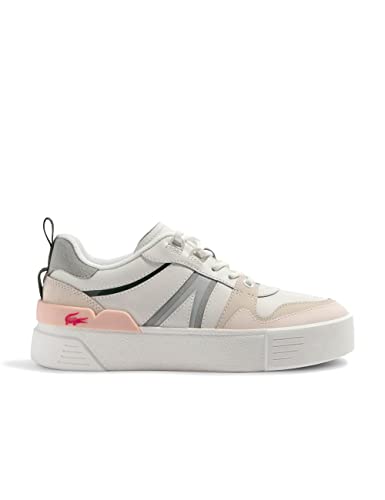 Lacoste Damen Low-Top Sneaker L002 223 4 CFA, Frauen Halbschuhe,Strassenschuhe,Freizeitschuhe,Turnschuhe,Laufschuhe,Weiss/HELLGRAU (14X),37 EU / 4 UK von Lacoste