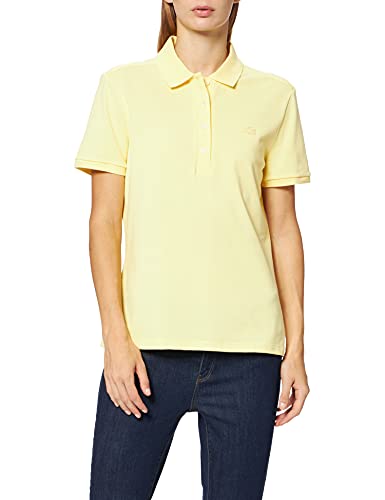Lacoste Damen PF5462 Hemd mit Kragen, Rippstrick, gelb, 32 von Lacoste