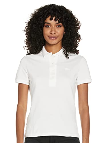 Lacoste Damen PF5462 Poloshirt, Blanc, 36 von Lacoste