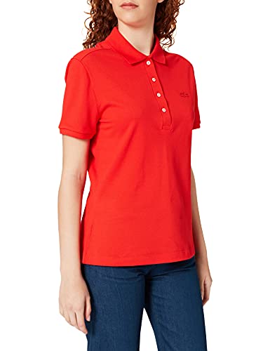 Lacoste Damen PF5462 Poloshirt, Johannisbeere, 40 von Lacoste