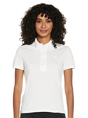 Lacoste Damen PF5462 Poloshirt, Blanc, 34 von Lacoste