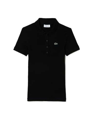 Lacoste - Damen Polo Kurzarm, Schwarz, 44 von Lacoste