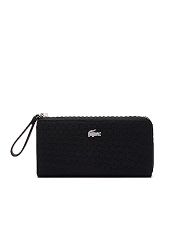 Lacoste Damen Portemonnaie Slim Zip Wallet,Noir (000),Einheitsgröße (One Size) von Lacoste