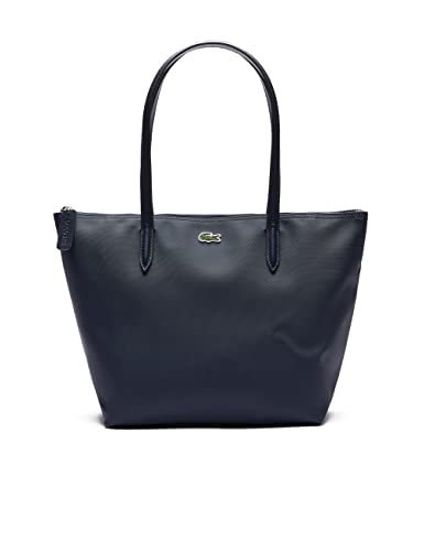 Lacoste Damen Shopper S Shopping Bag,Lederimitat (100% PVC),24.5x24.5x14.5, Tote-Bag Trageriemen Handtasche,BLAU (141),Einheitsgröße (One Size) von Lacoste