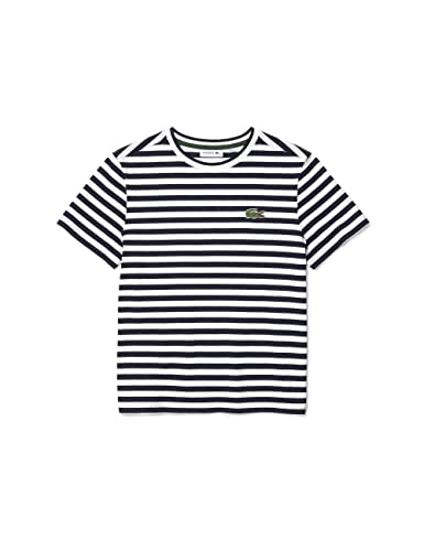 Lacoste Damen Tf2594 T-Shirt & Turtle Neck T-Shirt, Navy Blue/Flour, 36 von Lacoste