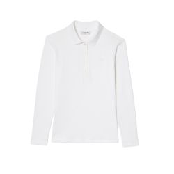 Lacoste Damen Weißes Langarm-polo von Lacoste