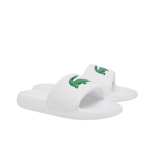 Lacoste Damen Women's Serve Slide 1.0 Sandale, WHT/GRN, 40.5 EU von Lacoste