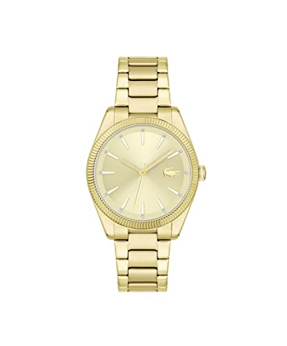 Lacoste Analog Quarzuhr für Damen mit Gelbgoldfarbenes Edelstahlarmband - 2001240 von Lacoste