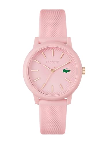 Lacoste Analog Quarzuhr für Damen Kollektion LACOSTE.12.12 mit Pinkes Silikonarmband - 2001213 von Lacoste