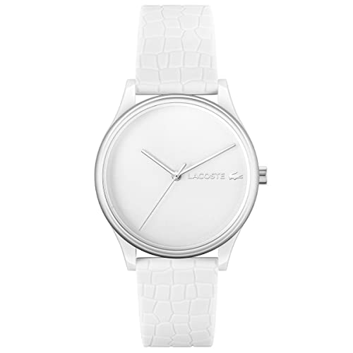 Lacoste Analog Quarzuhr für Damen mit Weisses Silikonarmband - 2001246 von Lacoste