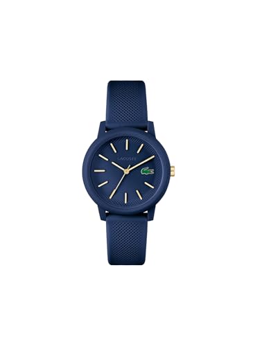 Lacoste Analog Quarzuhr für Damen Kollektion LACOSTE.12.12 mit Marinblaues Silikonarmband - 2001271 von Lacoste