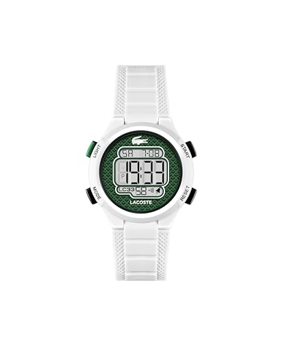 Lacoste Digitaluhr für Kinder Kollektion LC33 mit Weisses Silikonarmband - 2030064 von Lacoste