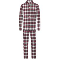 Lacoste Flanell-Pyjama mit Karomuster und Logo-Stickerei in XXL von Lacoste