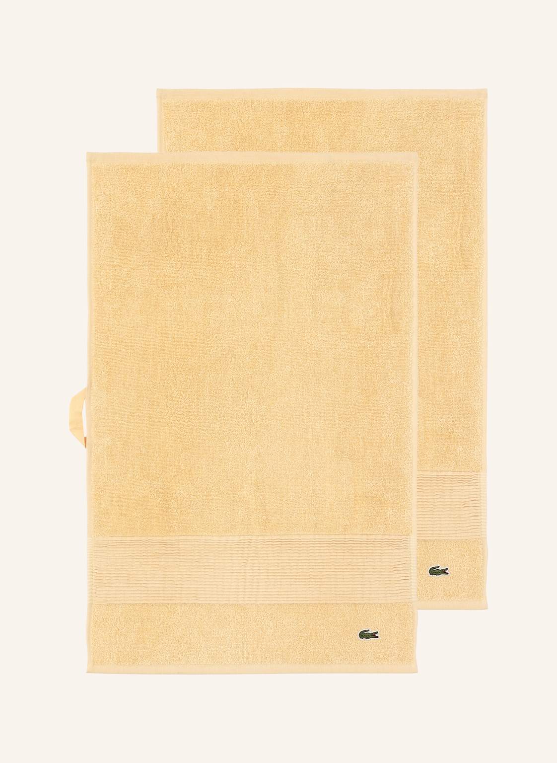 Lacoste Gästetuch 2er Set Llecroco beige von Lacoste