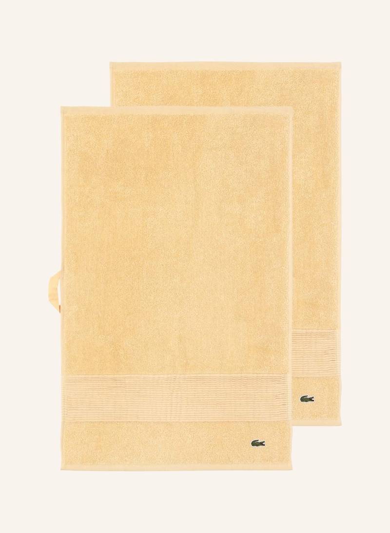 Lacoste Gästetuch 2er Set Llecroco beige von Lacoste