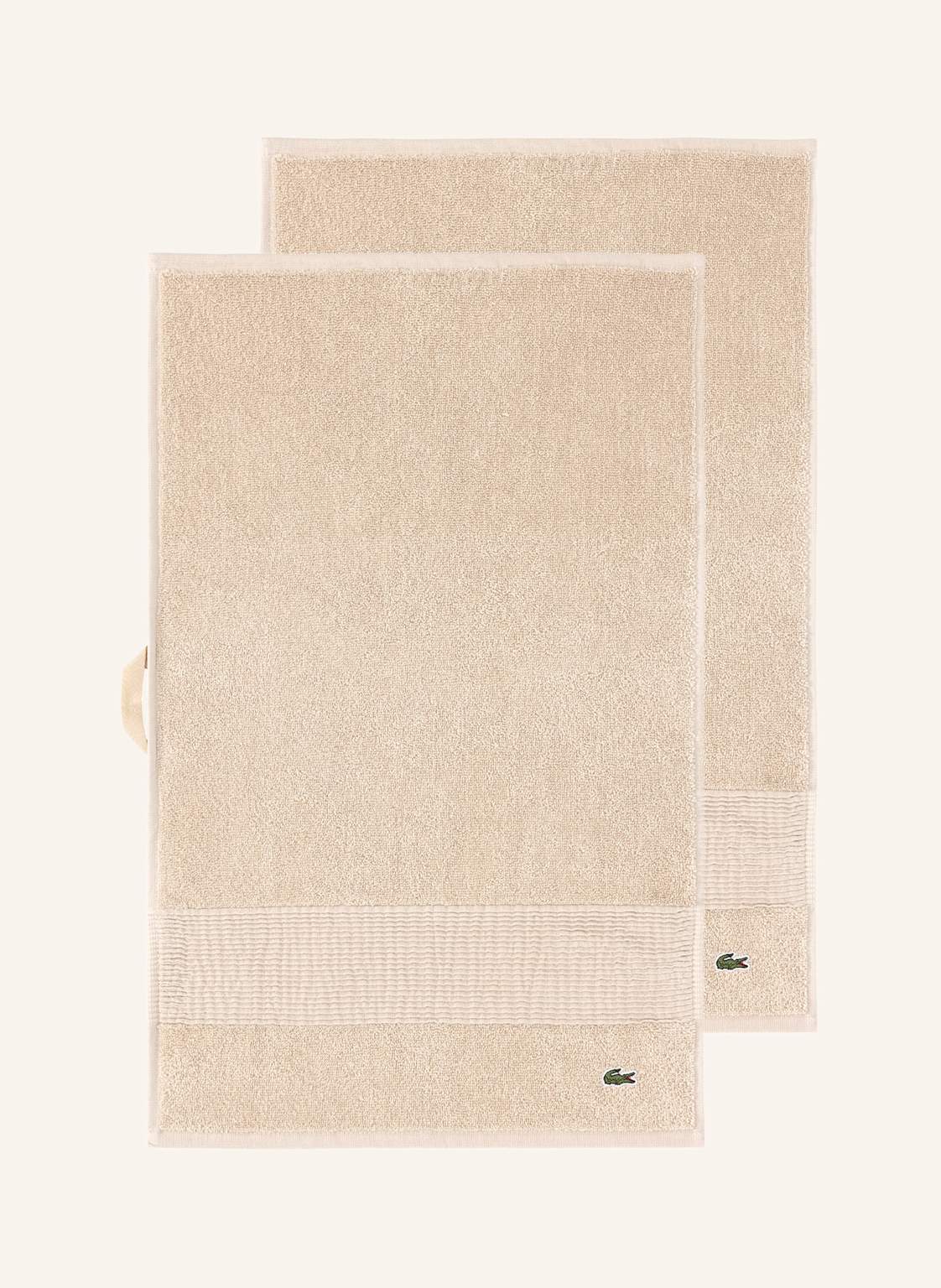 Lacoste Gästetuch 2er Set Llecroco beige von Lacoste